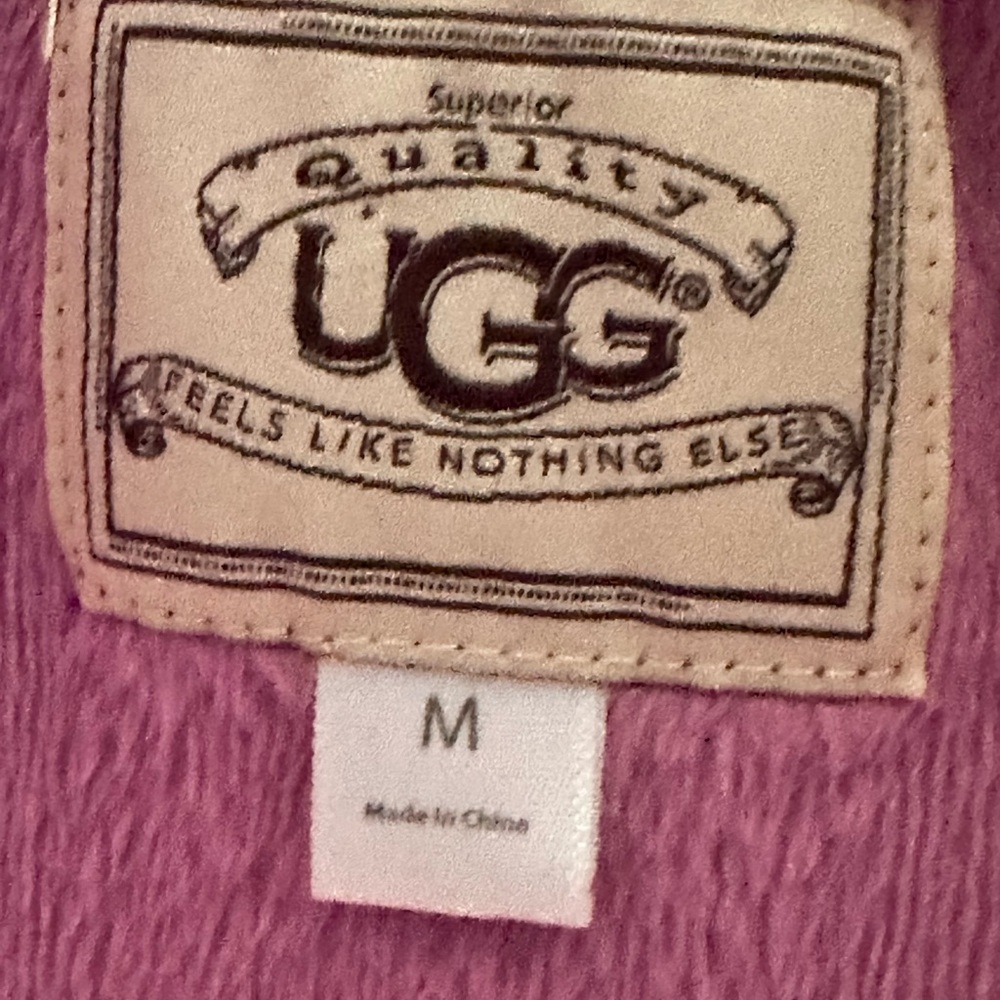 UGG Open Wrap Plush Cardigan Sweater Soft Purple Size M